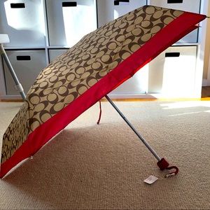 NWT Coach Mini Signature Umbrella